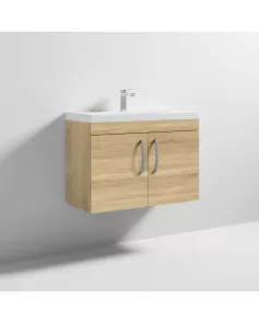 APS6651 800 WH 2-Door Vanity & Basin 3 Natural Oak