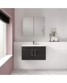 APS6658 800 WH 2-Door Vanity & Basin 1 Hacienda Black