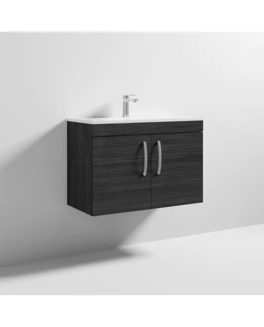 APS6660 800 WH 2-Door Vanity & Basin 2 Hacienda Black