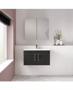 APS6660 800 WH 2-Door Vanity & Basin 2 Hacienda Black