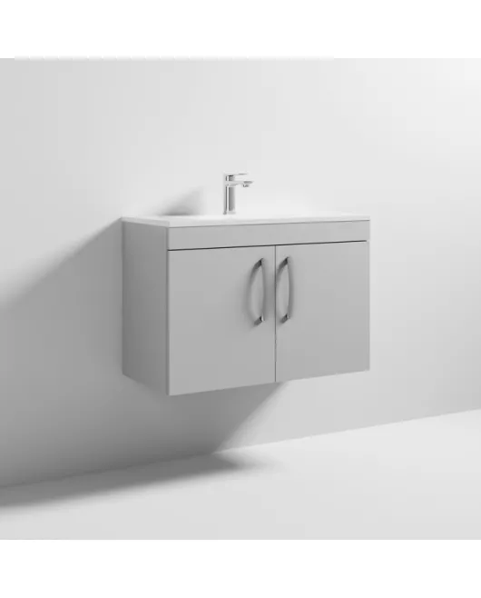 APS6665 800 WH 2-Door Vanity & Basin 2 Gloss Grey Mist