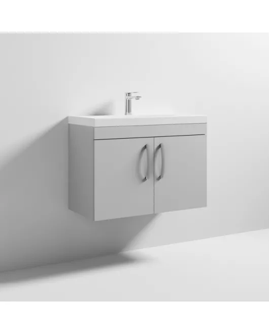 APS6666 800 WH 2-Door Vanity & Basin 3 Gloss Grey Mist