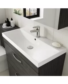 APS6666 800 WH 2-Door Vanity & Basin 3 Gloss Grey Mist