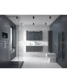 APS6670 1200 WH 2-Drawer Vanity & Double Basin Gloss Grey