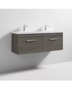 APS6674 1200 WH 2-Drawer Vanity & Double Basin Grey Avola