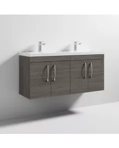 APS6690 1200 WH 4-Door Vanity & Double Basin Grey Avola