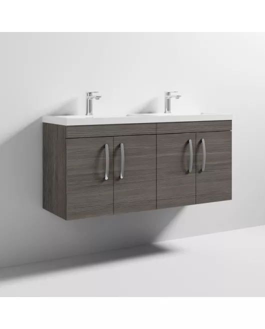 APS6690 1200 WH 4-Door Vanity & Double Basin Grey Avola