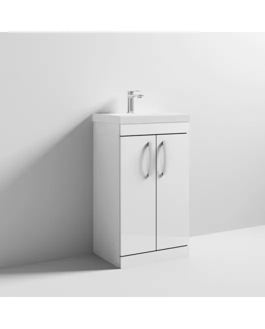 APS6696 500 FS 2-Door Vanity & Basin 3 Gloss White