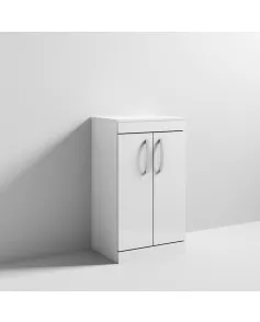 APS6697 500 FS 2-Door Vanity & Worktop Gloss White