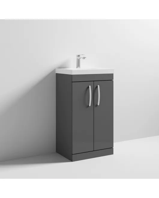 APS6701 500 FS 2-Door Vanity & Basin 3 Gloss Grey