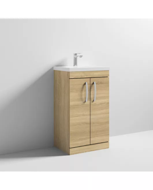 APS6713 500 FS 2-Door Vanity & Basin 1 Natural Oak