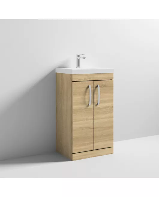 APS6716 500 FS 2-Door Vanity & Basin 3 Natural Oak