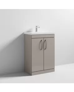 APS6743 600 FS 2-Door Vanity & Basin 1 Stone Grey
