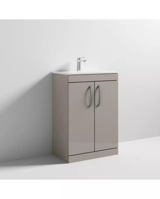 APS6745 600 FS 2-Door Vanity & Basin 2 Stone Grey