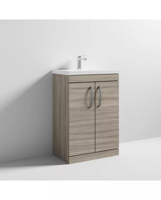 APS6748 600 FS 2-Door Vanity & Basin 1 Driftwood