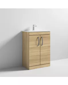 APS6755 600 FS 2-Door Vanity & Basin 2 Natural Oak