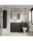 APS6763 600 FS 2-Door Vanity & Basin 1 Hacienda Black