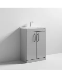 APS6768 600 FS 2-Door Vanity & Basin 1 Gloss Grey Mist