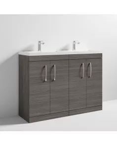 APS6778 1200 FS 4-Door Vanity & Double Basin Grey Avola