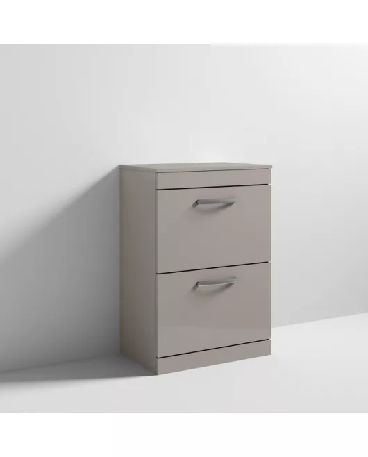 APS6795 600 FS 2-Drawer Vanity & Worktop Stone Grey
