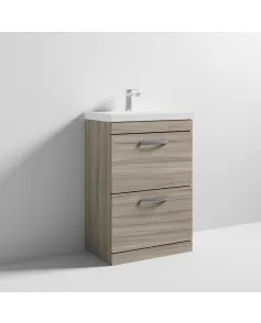 APS6799 600 FS 2-Drawer Vanity & Basin 3 Driftwood