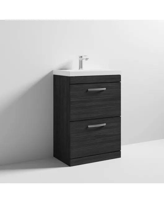 APS6814 600 FS 2-Drawer Vanity & Basin 3 Hacienda Black