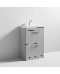 APS6819 600 FS 2-Drawer Vanity & Basin 3 Gloss Grey Mist