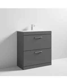 APS6828 800 FS 2-Drawer Vanity & Basin 2 Gloss Grey