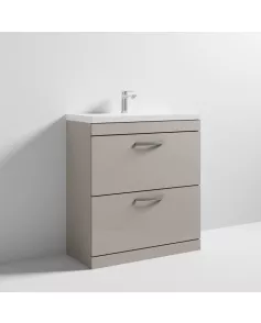 APS6831 800 FS 2-Drawer Vanity & Basin 1 Stone Grey