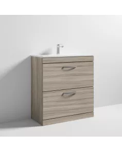 APS6838 800 FS 2-Drawer Vanity & Basin 2 Driftwood