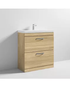APS6844 800 FS 2-Drawer Vanity & Basin 3 Natural Oak