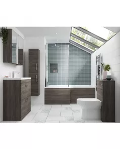 APS6848 800 FS 2-Drawer Vanity & Basin 2 Brown Grey Avola