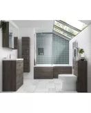 APS6849 800 FS 2-Drawer Vanity & Basin 3 Brown Grey Avola