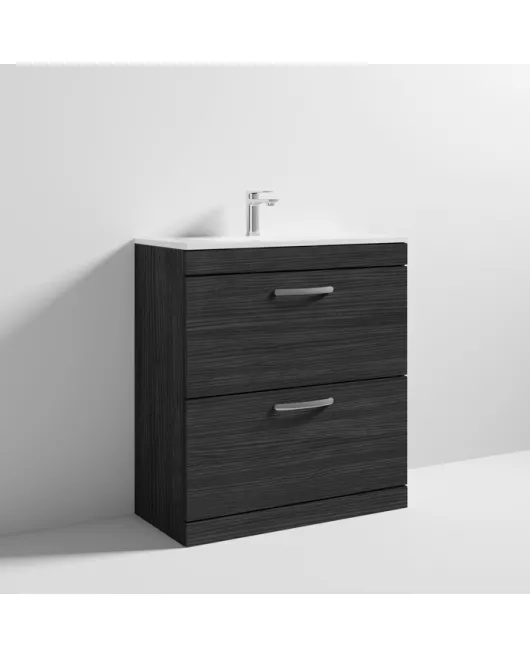 APS6853 800 FS 2-Drawer Vanity & Basin 2 Hacienda Black