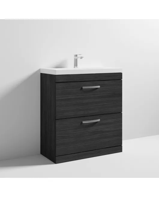 APS6854 800 FS 2-Drawer Vanity & Basin 3 Hacienda Black