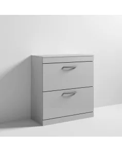 APS6860 800 FS 2-Drawer Vanity & Worktop Gloss Grey Mist