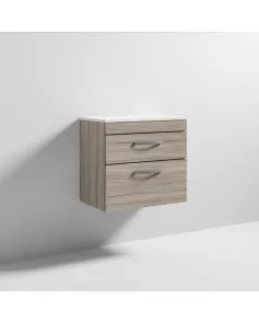 APS6930 600 WH 2-Drawer Vanity & Worktop Driftwood