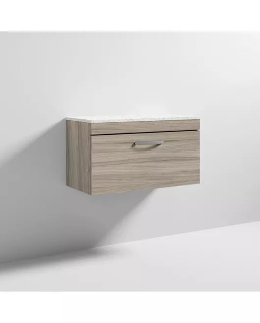 APS6948 800 WH Single Drawer Vanity & Worktop Driftwood