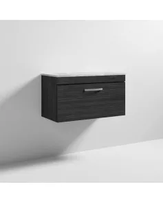 APS6955 800 WH Single Drawer Vanity & Worktop Hacienda Black