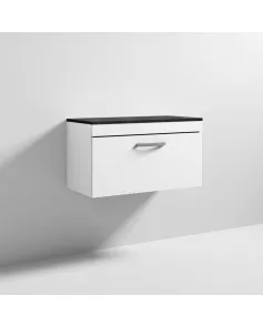 APS6959 800 WH Single Drawer Vanity & Worktop Gloss White