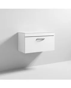 APS6960 800 WH Single Drawer Vanity & Worktop Gloss White