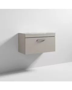 APS6961 800 WH Single Drawer Vanity & Worktop Stone Grey