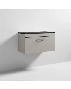 APS6962 800 WH Single Drawer Vanity & Worktop Stone Grey