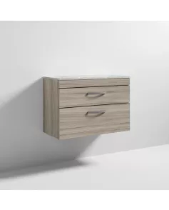 APS6964 800 WH 2-Drawer Vanity & Worktop Driftwood