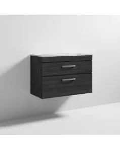 APS6973 800 WH 2-Drawer Vanity & Worktop Hacienda Black