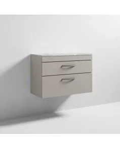 APS6979 800 WH 2-Drawer Vanity & Worktop Stone Grey