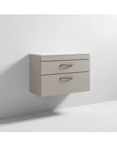 APS6981 800 WH 2-Drawer Vanity & Worktop Stone Grey