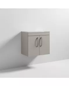 APS6997 600 WH 2-Door Vanity & Worktop Stone Grey