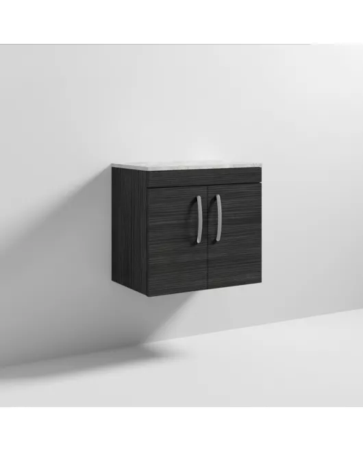 APS7003 600 WH 2-Door Vanity & Worktop Hacienda Black