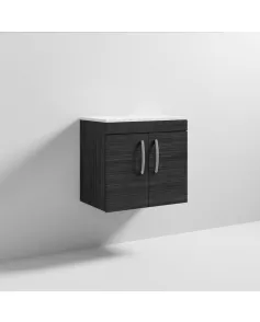 APS7005 600 WH 2-Door Vanity & Worktop Hacienda Black